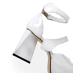 JETSON 95 - Charol Blanco Regina Romero Zapato Sandalia Plataforma Tacon Alto Para Dama En Piel -Ofertas Pasos Y Bolsos Tienda Regina Romero zapato plataforma Jetson blanco charol 5