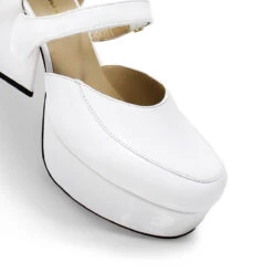 JETSON 95 - Charol Blanco Regina Romero Zapato Sandalia Plataforma Tacon Alto Para Dama En Piel -Ofertas Pasos Y Bolsos Tienda Regina Romero zapato plataforma Jetson blanco charol 6