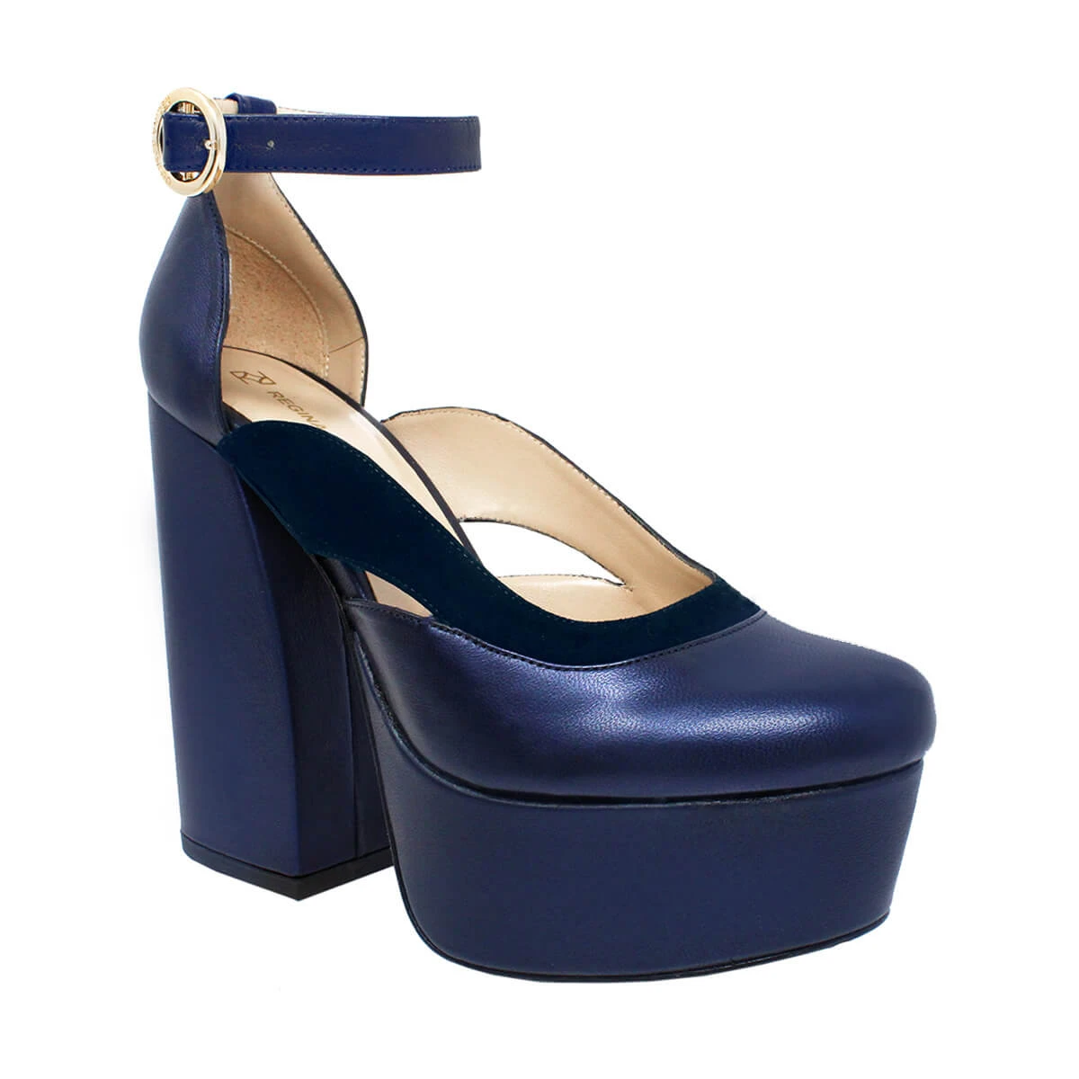 DESIRE 135 - Marino Regina Romero Zapato Plataforma Tacon Alto Para Dama En Piel - Imagen 3