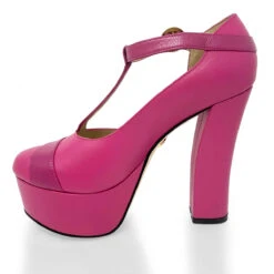 LYRA 135 - Magenta Regina Romero Zapato Plataforma Tacon Alto Para Dama En Piel -Ofertas Pasos Y Bolsos Tienda Regina Romero zapato plataforma tacon alto Lyra 135 magenta piel 3