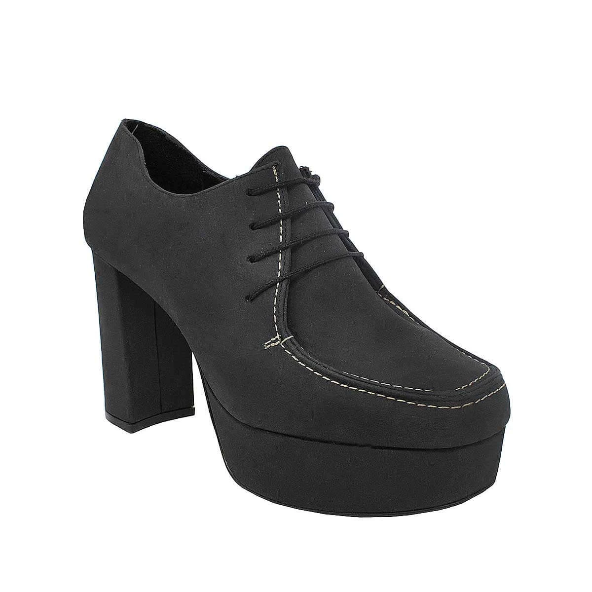 ZOE 95 - Concreto Regina Romero Zapato Plataforma Tacon Alto Para Dama En Piel - Imagen 4