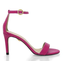 CLAUDINE 85 - Fucsia Regina Romero Zapato Sandalia Zapatilla Tacon Alto Para Dama En Piel