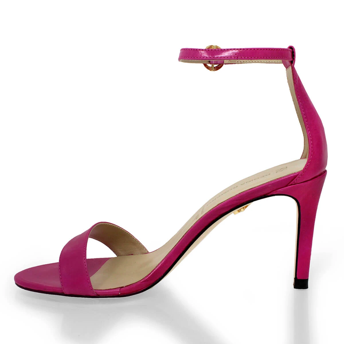 CLAUDINE 85 - Fucsia Regina Romero Zapato Sandalia Zapatilla Tacon Alto Para Dama En Piel - Imagen 5
