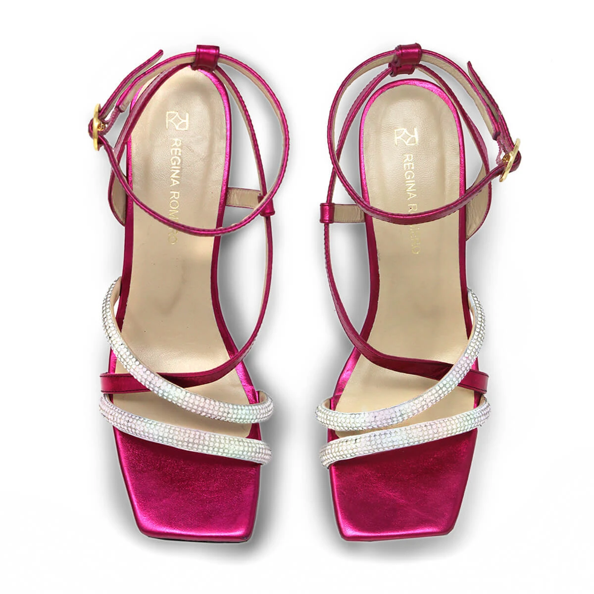 PIA 100 GLAM - Bugambilia Regina Romero Zapato Sandalia Zapatilla Tacon Alto Para Dama En Piel - Imagen 3