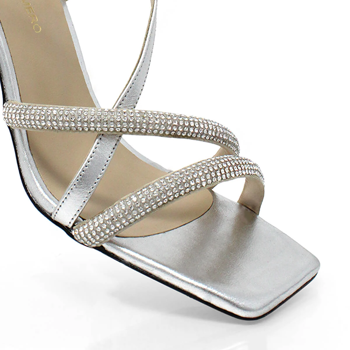 PIA 100 GLAM - Plata Regina Romero Zapato Sandalia Zapatilla Tacon Alto Para Dama En Piel - Imagen 7