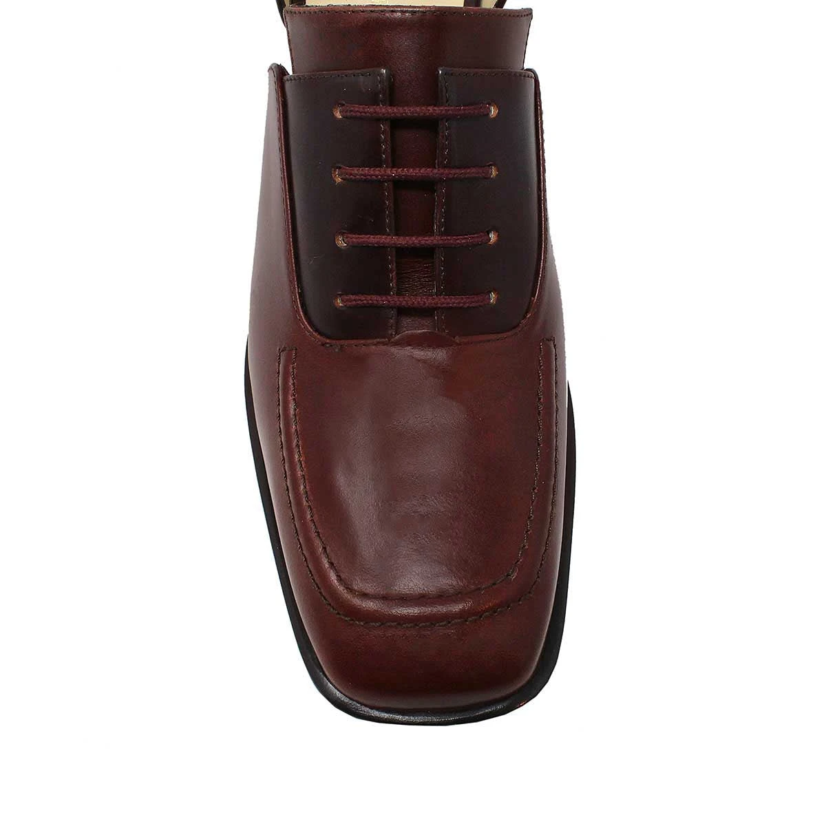 ERICA 75 - Cafe Regina Romero Zapato Zapatilla Tacon Alto Para Dama En Piel - Imagen 8