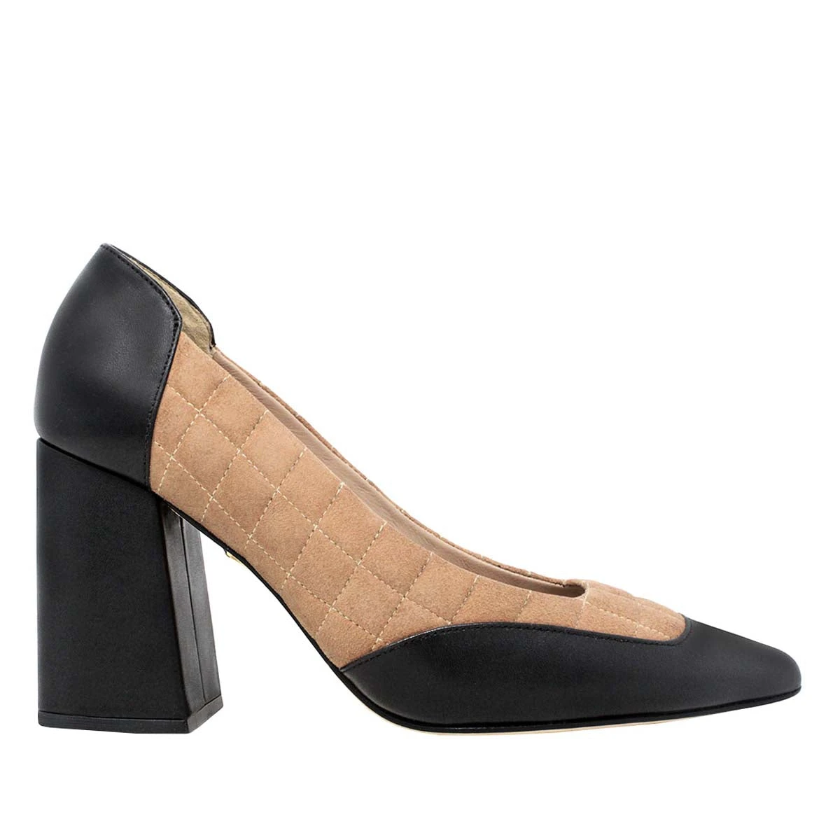 JOCELYN 75 - Negro Y Rosa Regina Romero Zapato Zapatilla Tacon Alto Para Dama En Piel