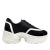 KIM 75 - Negro Y Blanco Regina Romero Zapato Tenis Urbano Sport Para Dama En Piel