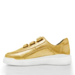 SONIC 35 - Oro Regina Romero Zapato Tenis Urbano Sport Para Dama En Piel -Ofertas Pasos Y Bolsos Tienda Regina Romero zapato tenis urbano Sonic oro piel 4
