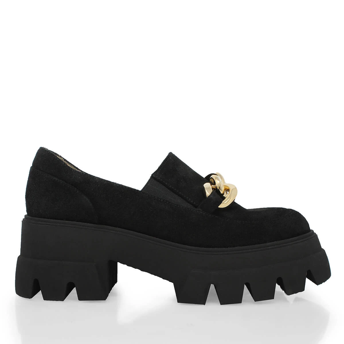 RAQUEL 65 - Gamuza Negro Negro Regina Romero Zapato Bostoniano Urbano Sport Para Dama En Piel 2