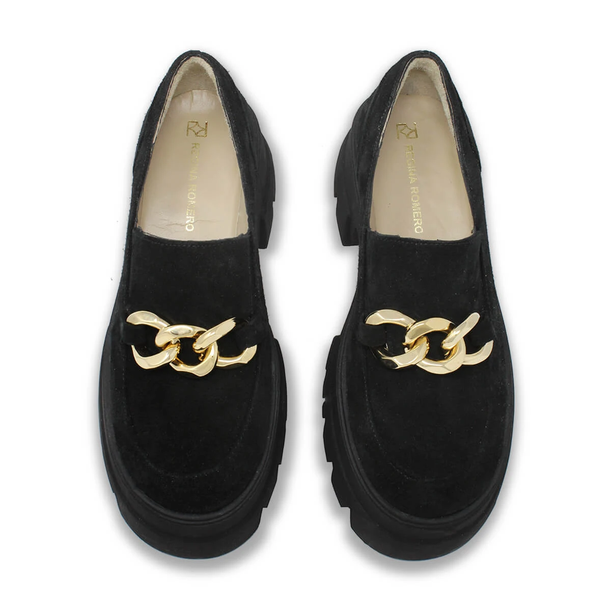 RAQUEL 65 - Gamuza Negro Negro Regina Romero Zapato Bostoniano Urbano Sport Para Dama En Piel 2 - Imagen 4