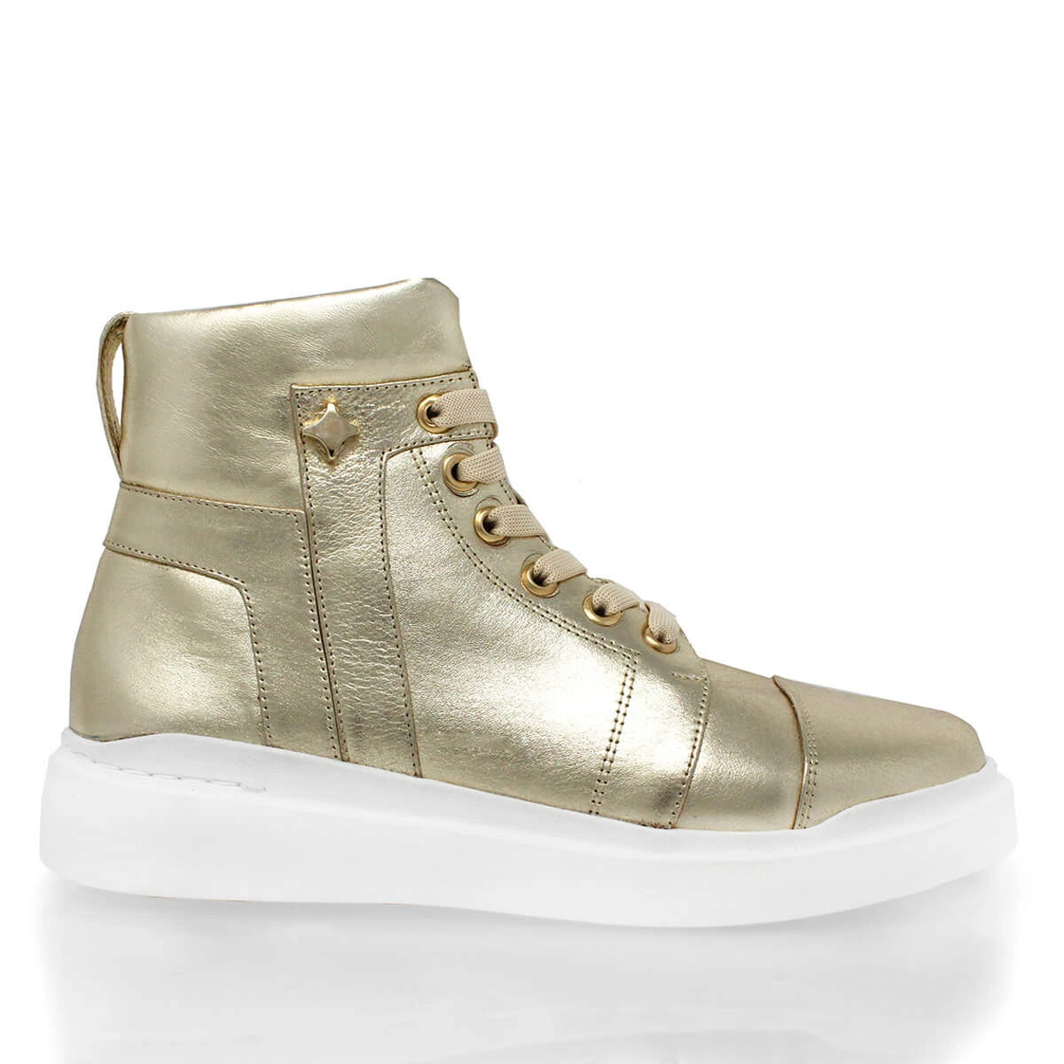 CHIARA 35 - Oro Regina Romero Zapato Tenis Urbano Sport Para Dama En Piel