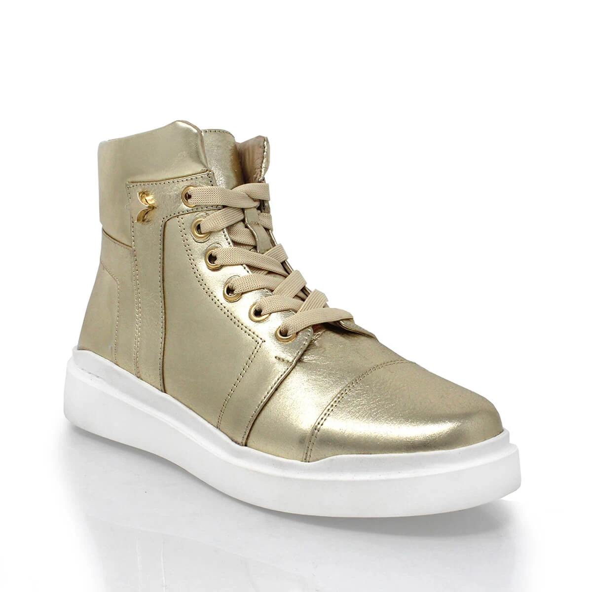 CHIARA 35 - Oro Regina Romero Zapato Tenis Urbano Sport Para Dama En Piel - Imagen 3