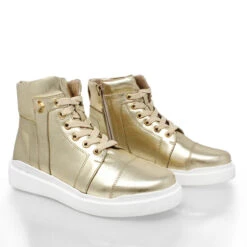 CHIARA 35 - Oro Regina Romero Zapato Tenis Urbano Sport Para Dama En Piel -Ofertas Pasos Y Bolsos Tienda Regina Romero zapato tenis urbano sport Chiara 35 oro ingles piel 6