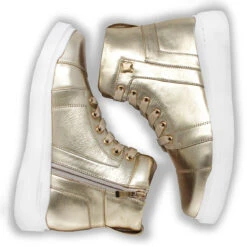 CHIARA 35 - Oro Regina Romero Zapato Tenis Urbano Sport Para Dama En Piel -Ofertas Pasos Y Bolsos Tienda Regina Romero zapato tenis urbano sport Chiara 35 oro ingles piel 7