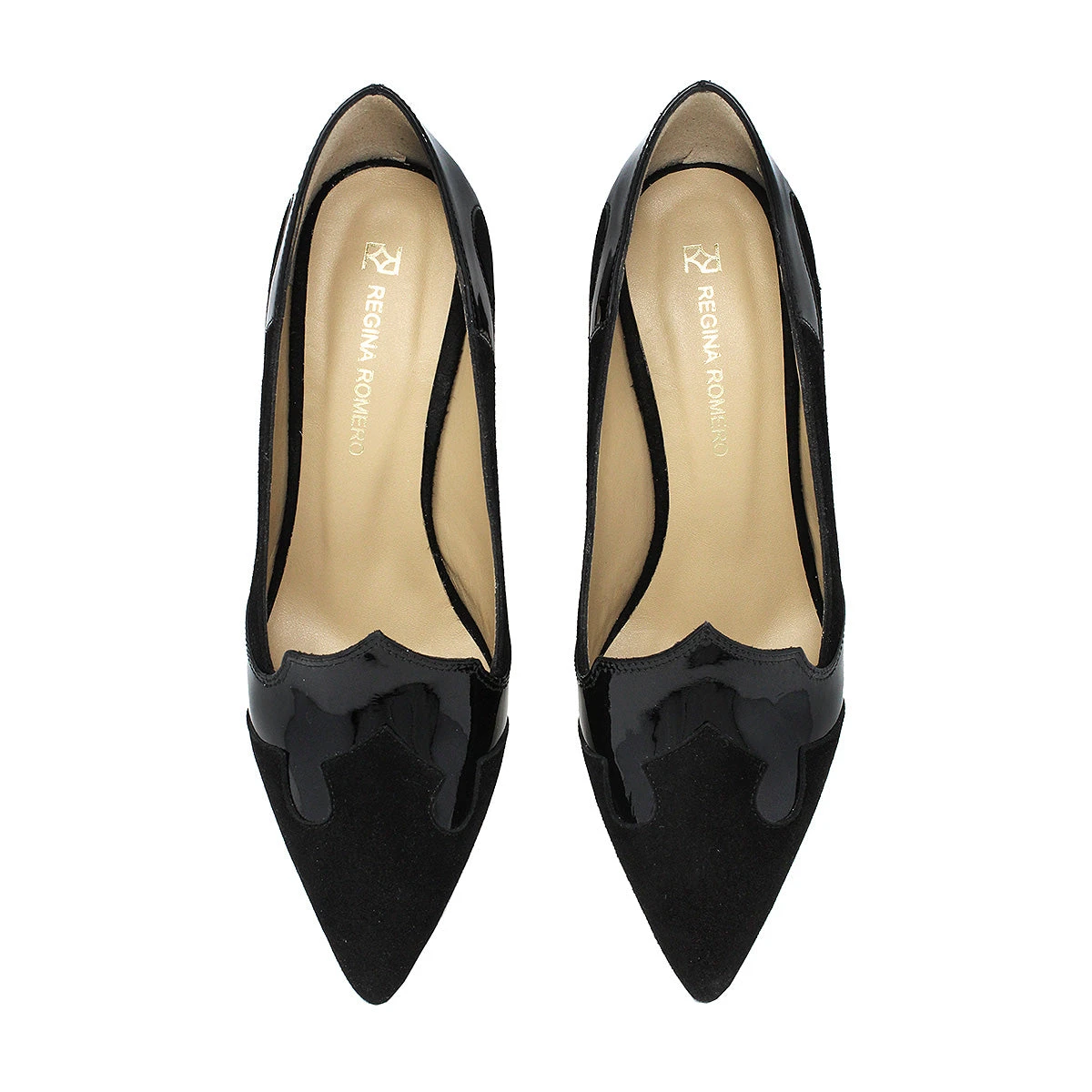 JUNO 75 - Negro Regina Romero Zapato Zapatilla Tacon Alto Para Dama En Piel - Imagen 3