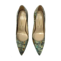 REGINA PUMP 105 - Metalico Regina Romero Zapato Zapatilla Tacon Alto Para Dama En Piel -Ofertas Pasos Y Bolsos Tienda Regina Romero zapato zapatilla tacon alto Regina 105 croco metlico piel 6