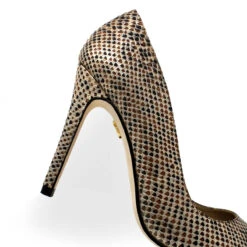 REGINA PUMP 105 - Niquel Regina Romero Zapato Zapatilla Tacon Alto Para Dama En Piel -Ofertas Pasos Y Bolsos Tienda Regina Romero zapato zapatilla tacon alto Regina 105 niquel metlico cobra piel 4