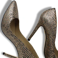 REGINA PUMP 105 - Niquel Regina Romero Zapato Zapatilla Tacon Alto Para Dama En Piel -Ofertas Pasos Y Bolsos Tienda Regina Romero zapato zapatilla tacon alto Regina 105 niquel metlico cobra piel 7