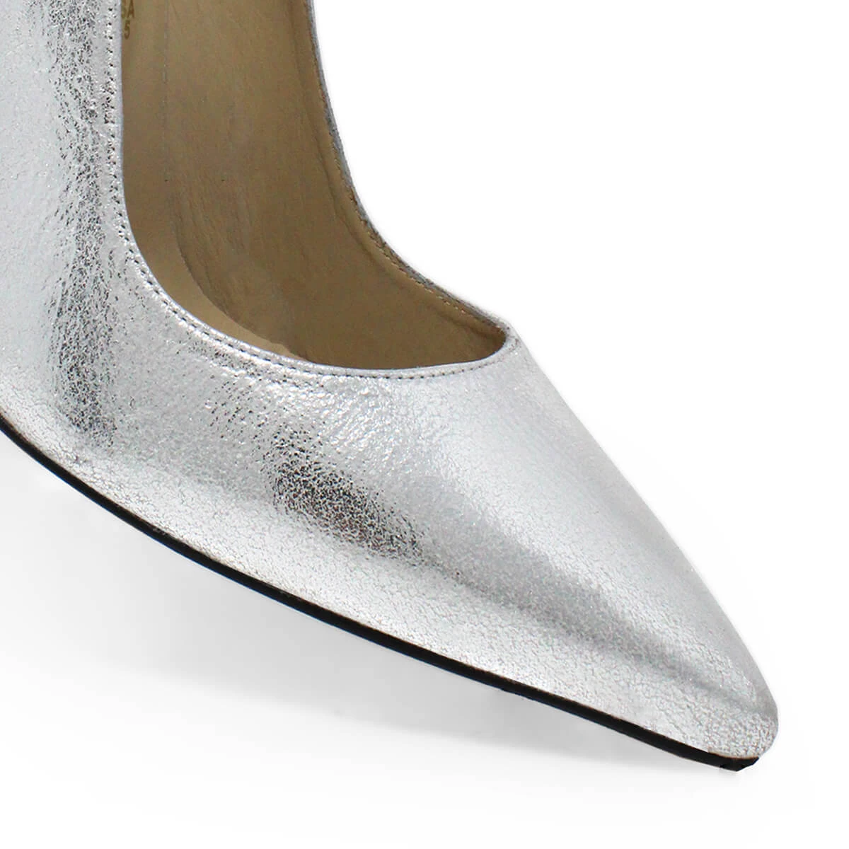 REGINA PUMP 105 - Plata Regina Romero Zapato Zapatilla Tacon Alto Para Dama En Piel - Imagen 6