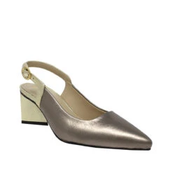 LARA 50 - Seda Y Oro Regina Romero Zapato Zapatilla Tacon Bajo Para Dama En Piel -Ofertas Pasos Y Bolsos Tienda Regina Romero zapato zapatilla tacon bajo Lara 50 seda y oro piel 2