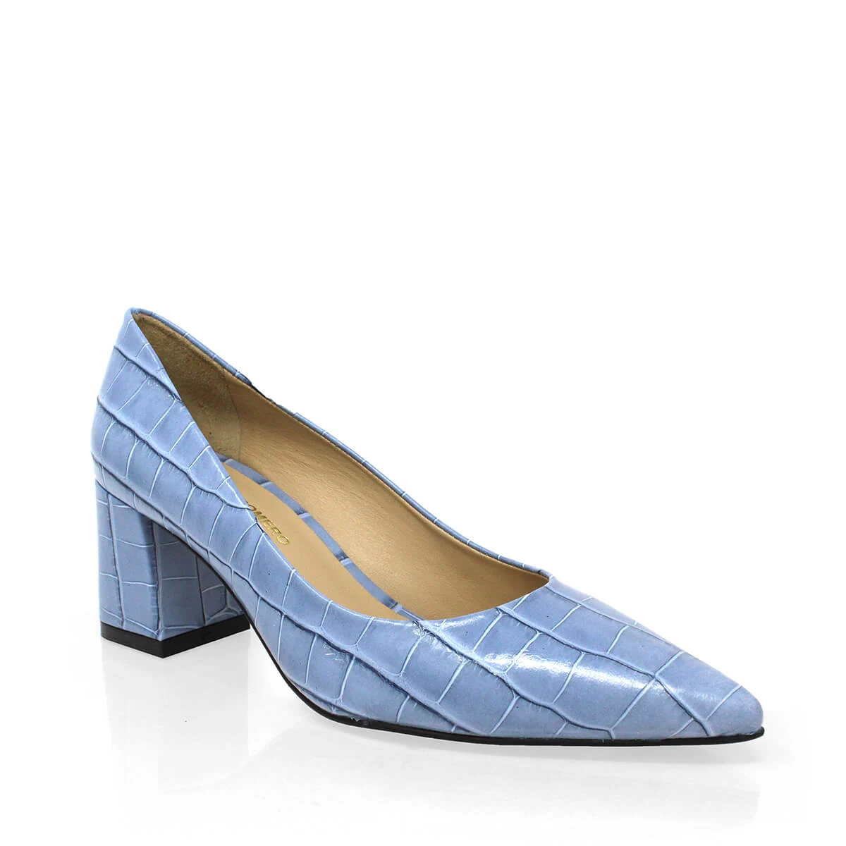 TAMARA 50 - Azul Claro Regina Romero Zapato Zapatilla Tacon Bajo Para Dama En Piel 4 TAMARA 50 - Azul Claro Regina Romero Zapato Zapatilla Tacon Bajo Para Dama En Piel - Imagen 4