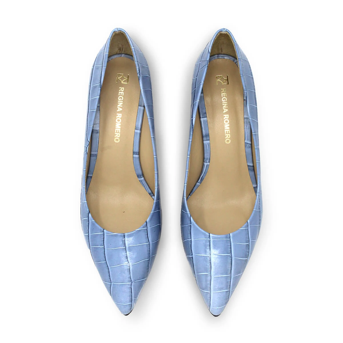 TAMARA 50 - Azul Claro Regina Romero Zapato Zapatilla Tacon Bajo Para Dama En Piel 3 TAMARA 50 - Azul Claro Regina Romero Zapato Zapatilla Tacon Bajo Para Dama En Piel - Imagen 3