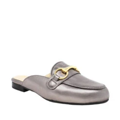 CINDY - Inox Regina Romero Zapato Flat Mule De Piso Para Dama En Piel -Ofertas Pasos Y Bolsos Tienda Regina Romero zapato zueco Cindy piel Inox 2 071a96ae f806 4a11 a1cc 9498d2fef135
