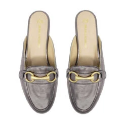 CINDY - Inox Regina Romero Zapato Flat Mule De Piso Para Dama En Piel -Ofertas Pasos Y Bolsos Tienda Regina Romero zapato zueco Cindy piel Inox 6 a01a73f9 bfba 4308 b665 d145cecb749f