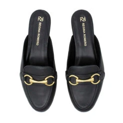CINDY - Negro Liso Regina Romero Zapato Flat Mule De Piso Para Dama En Piel -Ofertas Pasos Y Bolsos Tienda Regina Romero zapato zueco Cindy piel Negro 6 7c70d0d1 e858 4a5f b661 b0a4a584e06c