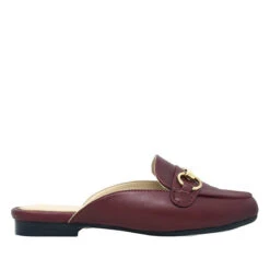 CINDY - Vino Regina Romero Zapato Flat Mule De Piso Para Dama En Piel