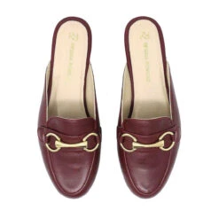 CINDY - Vino Regina Romero Zapato Flat Mule De Piso Para Dama En Piel -Ofertas Pasos Y Bolsos Tienda Regina Romero zapato zueco Cindy piel Vino 6 b59c0814 5595 489e b3bb 12e87a7a2320