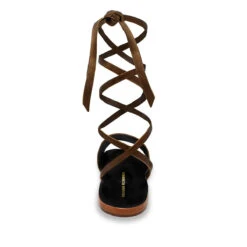 ASHA - Bronce Regina Romero Resort Zapato Sandalia De Piso Para Dama En Piel -Ofertas Pasos Y Bolsos Tienda Regina romero sandalia flat Asha bronce piel 4