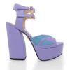 SUNNY 135 - Lila Y Azul Regina Romero Zapato Plataforma Tacon Alto Para Dama En Piel