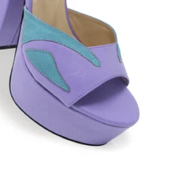 SUNNY 135 - Lila Y Azul Regina Romero Zapato Plataforma Tacon Alto Para Dama En Piel -Ofertas Pasos Y Bolsos Tienda Regina romero sandalia plataforma Sunny lila piel 7