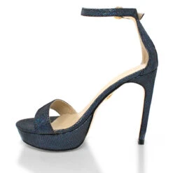 LAURA 125 - Glitter Negro Regina Romero Zapato Sandalia Plataforma Tacon Alto Para Dama En Piel -Ofertas Pasos Y Bolsos Tienda Regina romero zapatilla sandalia plataforma Laura negro piel 6