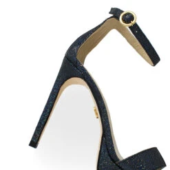 LAURA 125 - Glitter Negro Regina Romero Zapato Sandalia Plataforma Tacon Alto Para Dama En Piel -Ofertas Pasos Y Bolsos Tienda Regina romero zapatilla sandalia plataforma Laura negro piel 7