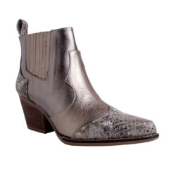 MADDIE 60 - Gris Regina Romero Zapato Bota Botin Tacon Bajo Para Dama En Piel -Ofertas Pasos Y Bolsos Tienda reginaromero botin tacon midi Maddie snake gris piel 3cuartos b059fe30 fa44 46ac ae51 af2dcd9724bc