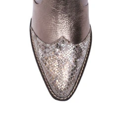 MADDIE 60 - Gris Regina Romero Zapato Bota Botin Tacon Bajo Para Dama En Piel -Ofertas Pasos Y Bolsos Tienda reginaromero botin tacon midi Maddie snake gris piel punta 6b5ed593 84e5 46db b419 050bc5ff7a58